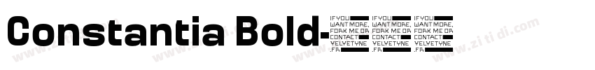 Constantia Bold字体转换